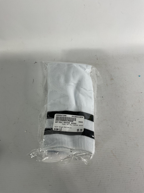 Used WHT/BLK SOCCER SOCKS Soccer Socks Black And White LG 11834-S000027286