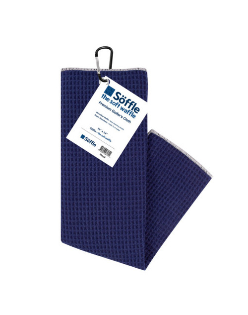 New SOFFLE GOLF 16" x 24" TRI-FOLD TOWEL W/CLIP-NAVY 11147-JMG83063-19