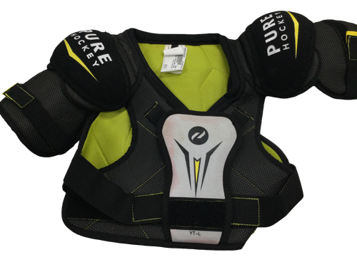 Vist Large View of Product Image Which is Used PURE HOCKEY Youth Shoulder Pads Black LG