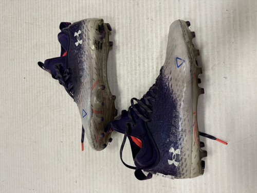 Vist Large View of Product Image Which is Used Under Armour Adult FB Cleats Purple Senior 10.5