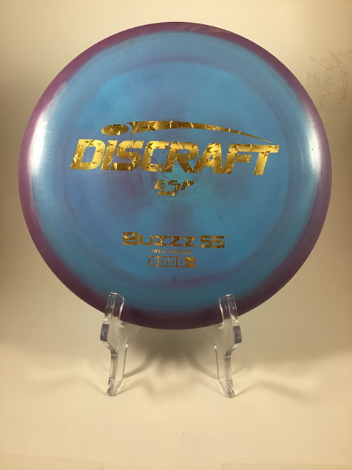 Vist Large View of Product Image Which is Used Discraft ESP BUZZZ SS Disc Golf Mid Range Purple 176g