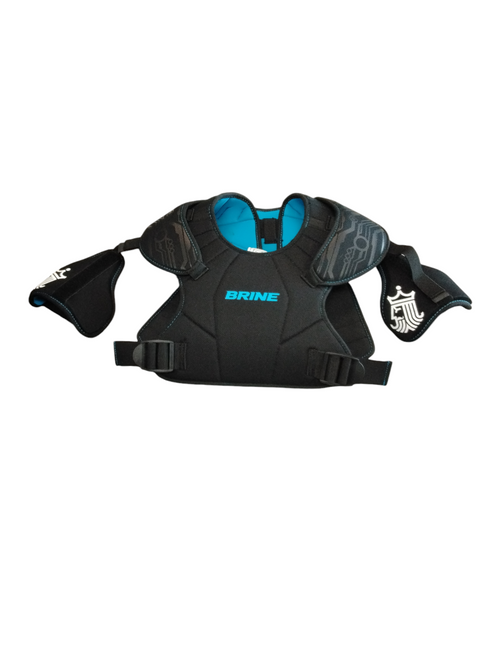 Vist Large View of Product Image Which is Used Brine KING Lacrosse Shoulder Pads Black SM 11866-S000016407