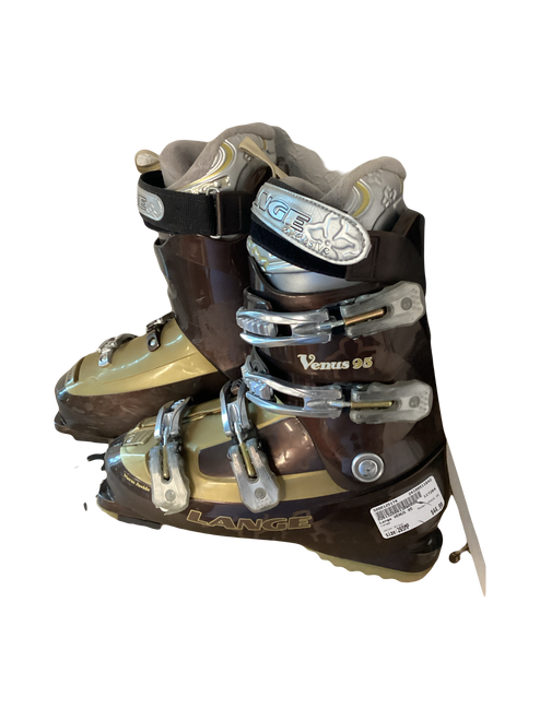 Used Lange VENUS 95 Womens DH Ski Boot Brown 265 MP - M08.5 - W09.5 11642-S000125174