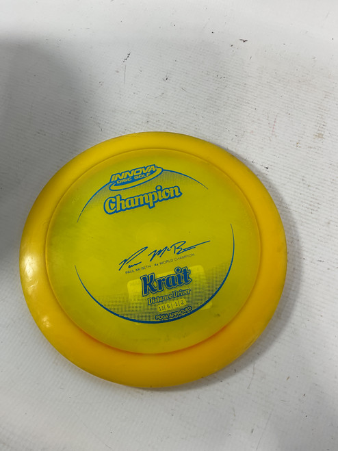 Used Innova INNOVA KRAIT DISC Disc Golf Driver Yellow 11834-S000027411