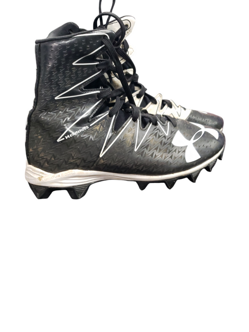 Vist Large View of Product Image Which is Used Under Armour Jr FB Cleats Black Junior 02