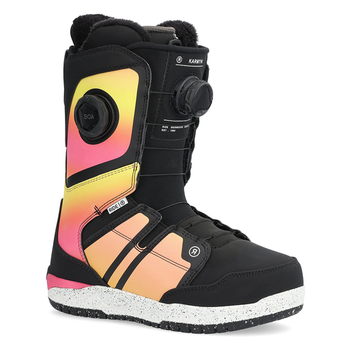 Vist Large View of Product Image Which is New Ride Karmyn Zonal 2025 Snowboard Boots Sunset- 8 11218-RDERD240457019