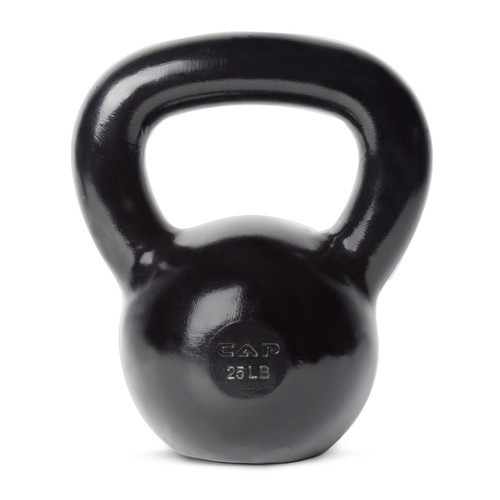 Vist Large View of Product Image Which is CAP Enamel Coated Cast Iron Kettlebell 25LB #SDK2025