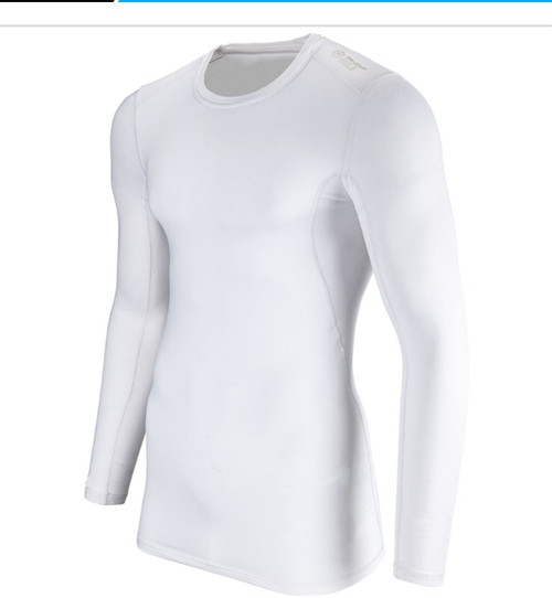 Vist Large View of Product Image Which is New CHAMPRO COLD WEATHER Compression Shirt,  White, Youth Small