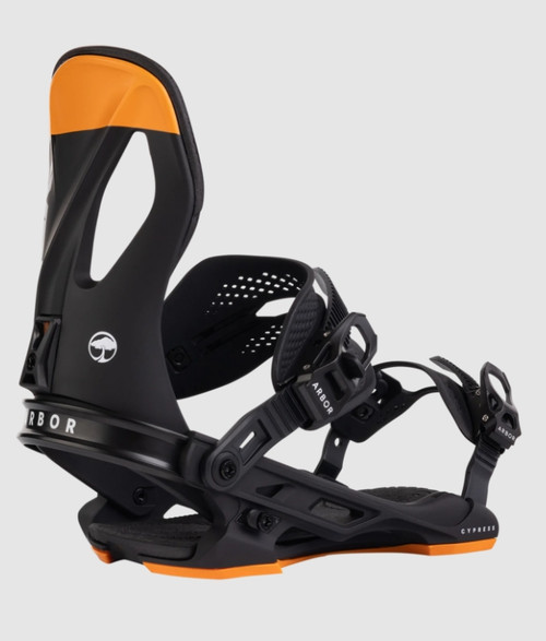 Vist Large View of Product Image Which is New ARBOR 25 CYPRESS ORANGE LG snowboard bindings