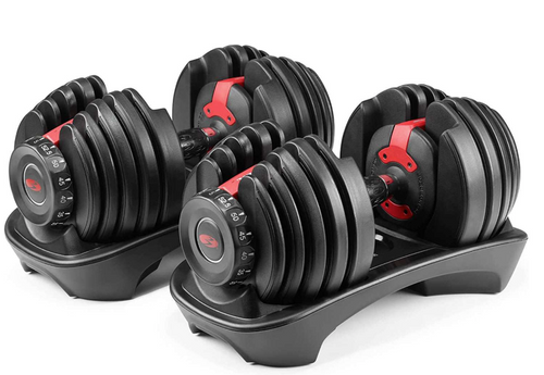 Vist Large View of Product Image Which is New Nautilus BOWFLEX 552 DUMBBELL PAIR Adj Dumbbells
