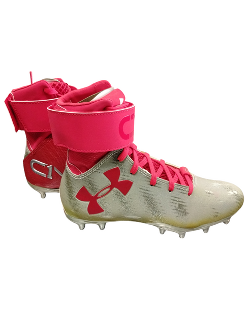 Vist Large View of Product Image Which is Used Under Armour Jr FB Cleats Red Junior 03
