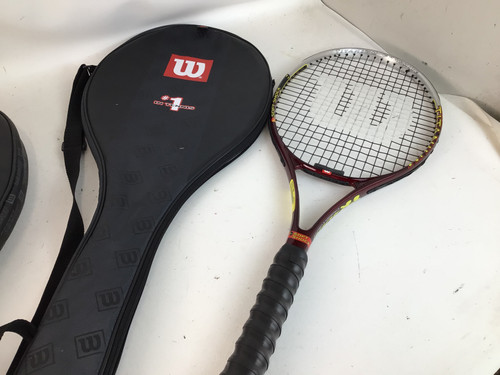 Used Wilson TK4000 4 1/2 TENNIS RACQUET Adult Tennis Racquet Maroon 4 1/2" 11752-S000057599