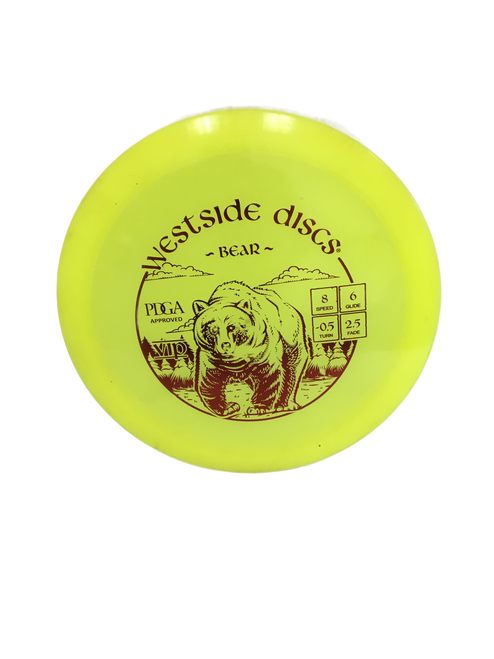 Used Westside VIP Bear 172g Disc Golf Driver Optic Yellow 11692-S000128312
