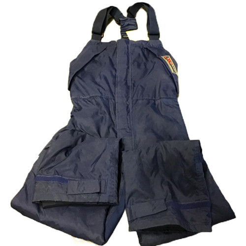 Vist Large View of Product Image Which is Used West Marine’s Rubber Waterproof Fishing Bibs  Navy Blue