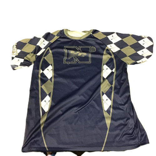 Vist Large View of Product Image Which is Used Adult Lacrosse Top Navy Blue XL