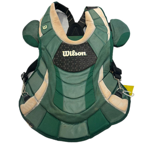 Vist Large View of Product Image Which is Used Wilson WTA3341 Catchers Chest Protector Green Adult