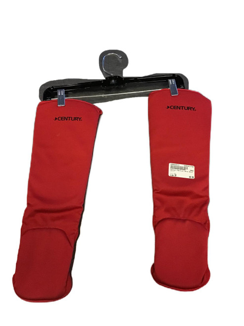 Vist Large View of Product Image Which is Used Century Martial Arts Shin Pads Red Senior