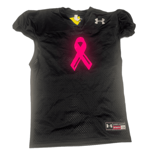 Vist Large View of Product Image Which is Used Under Armour 1264119 FB Top Youth Black SM