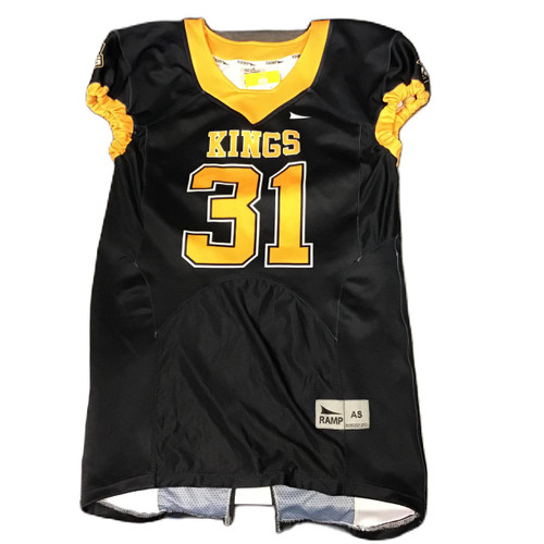 Vist Large View of Product Image Which is Used Adult Small Football Top Black