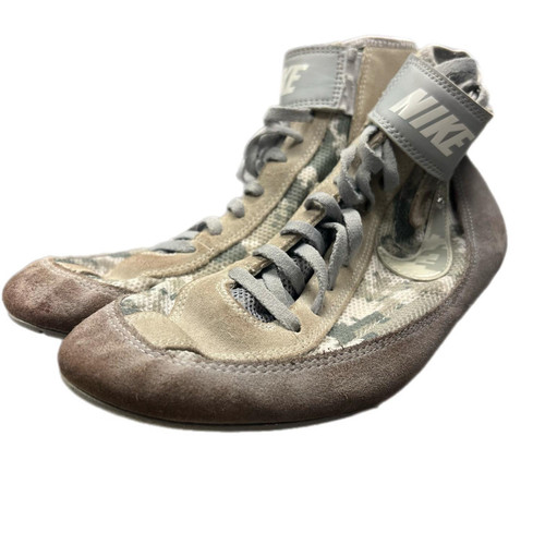 Used Nike 366683-003 Wrestling Shoes Grey Senior 7.5 11730-S000058716
