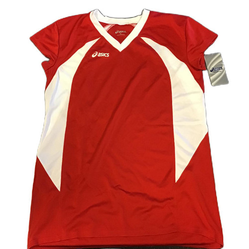 Vist Large View of Product Image Which is Used Asics Adult Small Volleyball Top Red