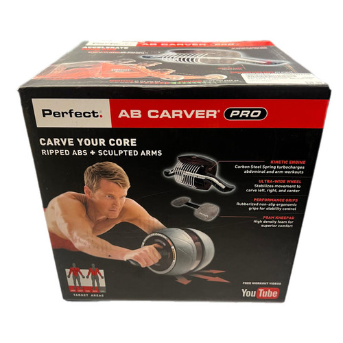 Vist Large View of Product Image Which is Used Perfect Fitness Exercise Ab Wheel Black