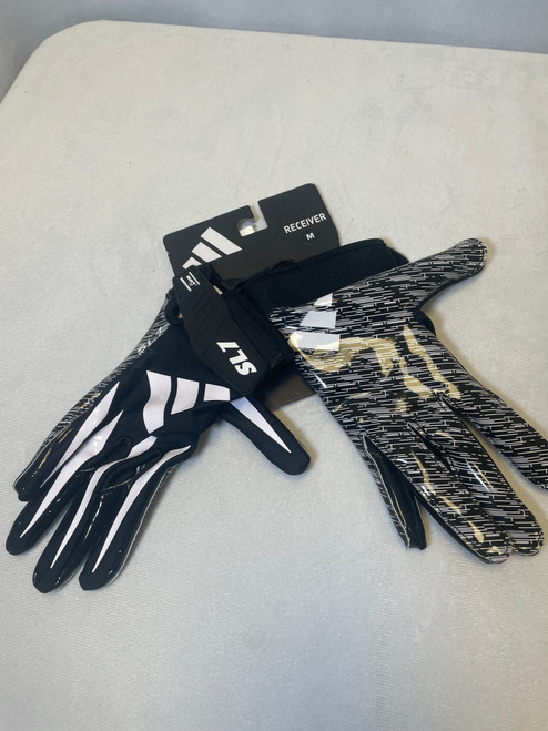 Used Adidas SL7 RECEIVER GLOVES FB Gloves Black MD 11490-S000255322