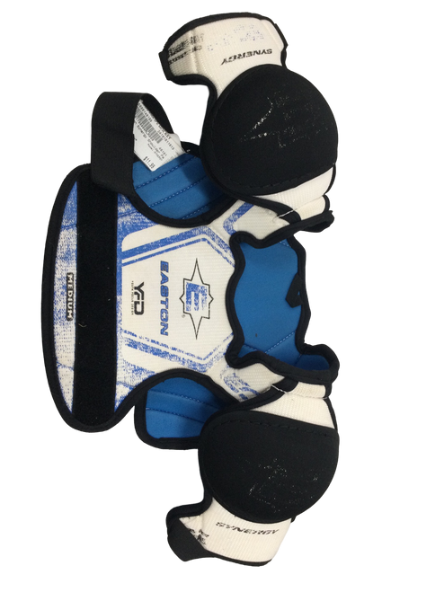 Vist Large View of Product Image Which is Used Easton SYNERGY Youth Shoulder Pads Royal Blue MD