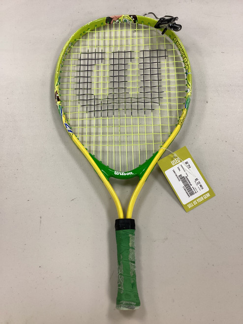 Vist Large View of Product Image Which is Used Wilson SPONGEBOB Junior Tennis Racquet Yellow 21" 11801-S000034613
