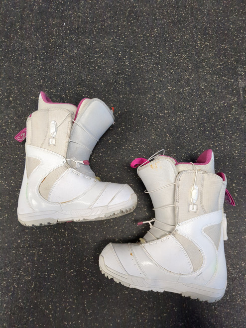 Vist Large View of Product Image Which is Used Burton MINT Womens Snowboard Boots White Senior 7