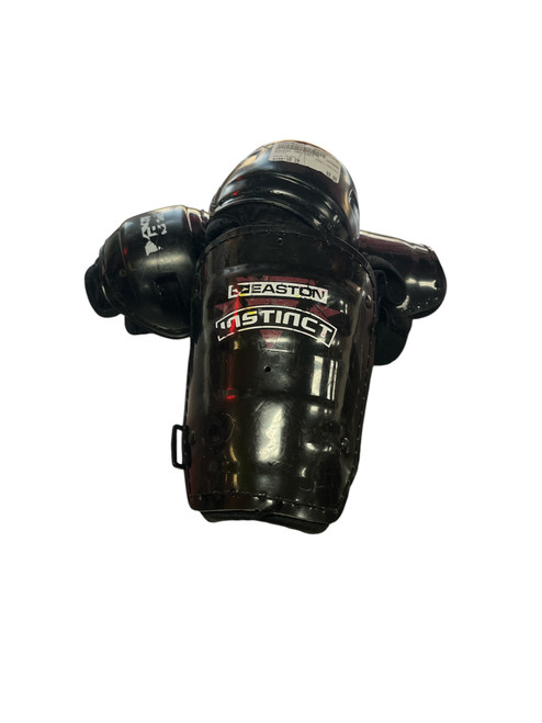 Vist Large View of Product Image Which is Used Easton INSTINCT Youth Shin Guards Black 10"