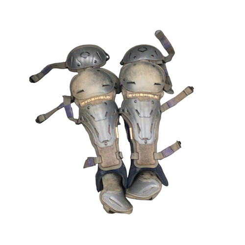 Used Evoshield SHINGUARDS Catchers Leg Guards Grey Junior 11760-S000067840