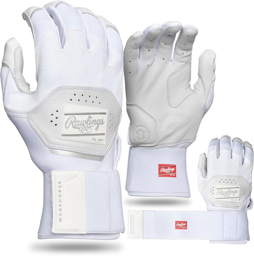 Vist Large View of Product Image Which is New Rawlings WORKHORSE COMPRESSION STRAP BB/SB Batting Gloves