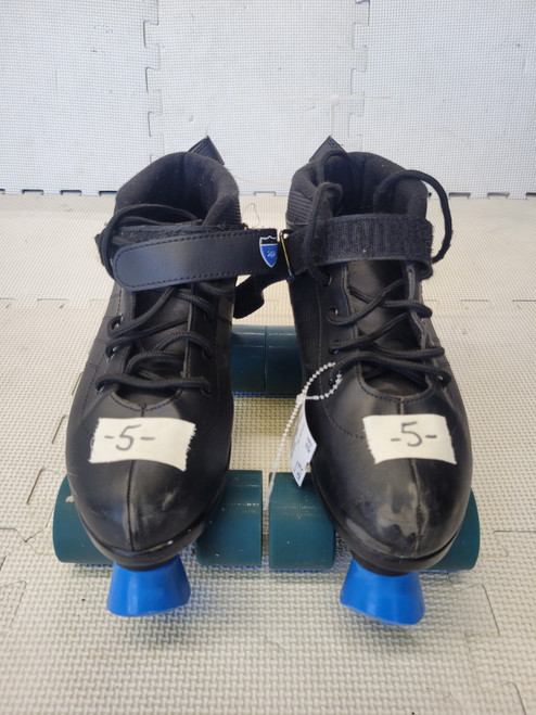 Used QUAD SKATES Junior Roller Quad Skates Black Junior 05 11708-S000172233