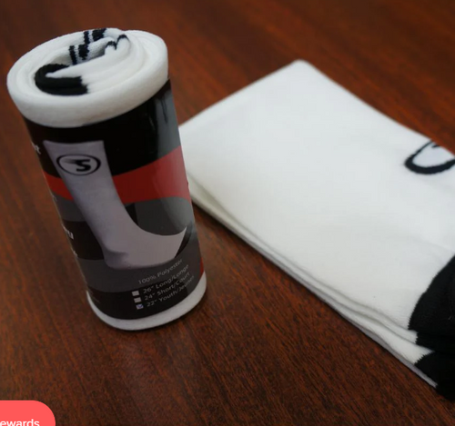New Hockey Sani Sock yth wht 11821-SLSBSANY