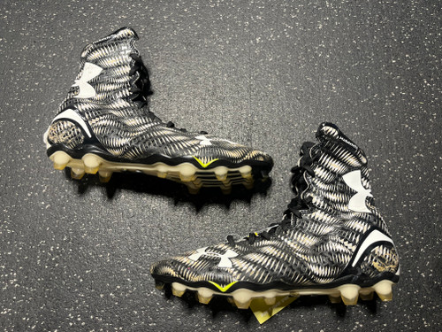 Vist Large View of Product Image Which is Used Under Armour Adult FB Cleats Black Senior 9.5