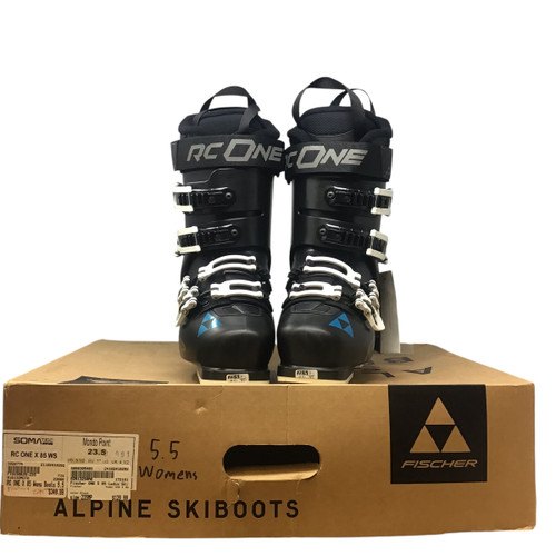 Vist Large View of Product Image Which is Used Fischer ONE X 85 Womens DH Ski Boot Black 235 MP - J05.5 - W06.5 10292-S000305493