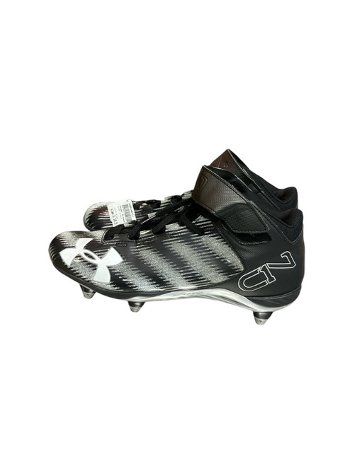 Used Under Armour C1N Adult FB Cleats Black Senior 10.5 11732-S000346511