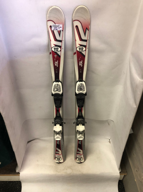 Vist Large View of Product Image Which is Used K2 INDY Boys DH Ski/Binding Red 112 cm