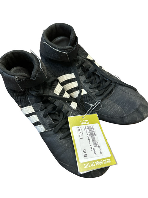 Vist Large View of Product Image Which is Used Adidas Wrestling Shoes Black Senior 11.5