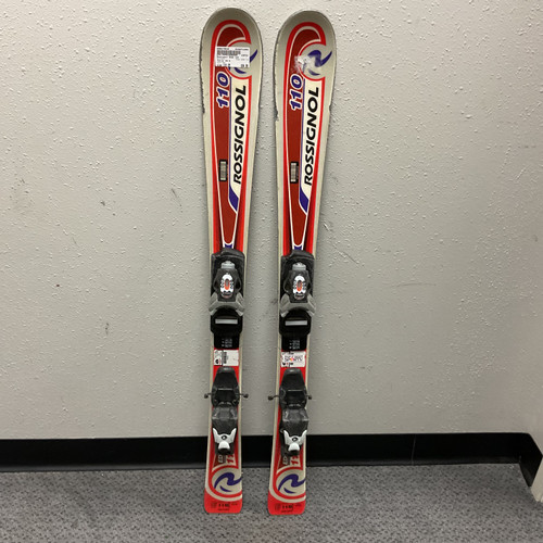Vist Large View of Product Image Which is Used Rossignol EDGE 110 Boys DH Ski/Binding Red 110 cm