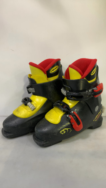 Used Head CARVE X2 Boys DH Ski Boot Black 225 MP - J04.5 - W5.5 11727-S000186387