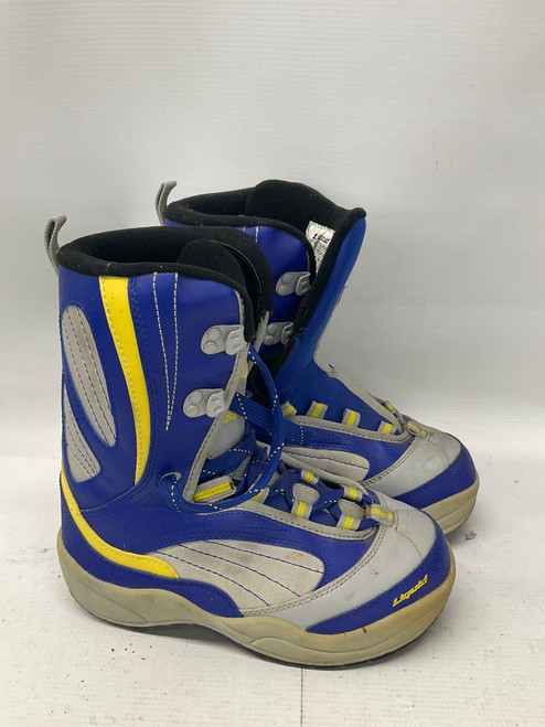 Used Liquid HOT ROD Boys Snowboard Boots Grey And Navy Blue Junior 05 11836-S000019449