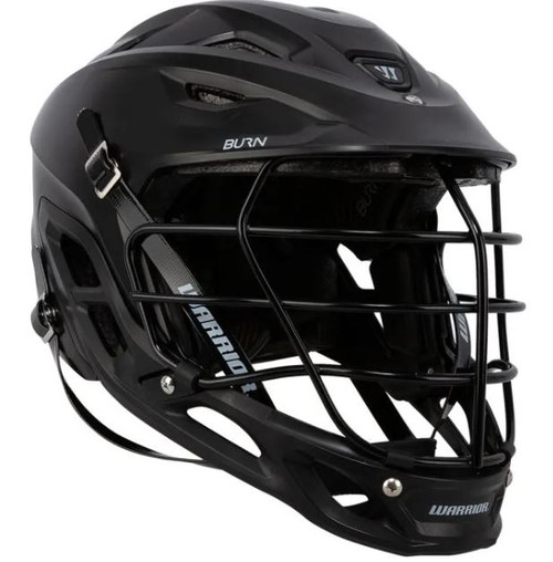 Vist Large View of Product Image Which is New Warrior BURN BLK MSK Lacrosse Helmet