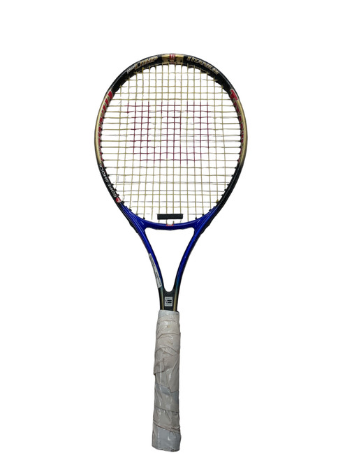 Vist Large View of Product Image Which is Used Wilson POWER COMP Adult Tennis Racquet White Unknown