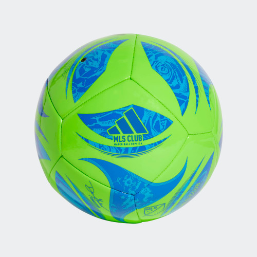 Vist Large View of Product Image Which is Adidas MLS Club Soccer Ball #JH1306 New Adidas MLS Club Soccer Ball Green/Blue Size 5