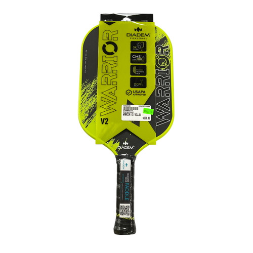 Vist Large View of Product Image Which is New Diadem WARRIOR V2 YELLOW Pickleball Paddle