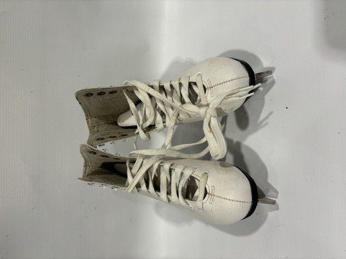 Vist Large View of Product Image Which is Used CCM PIROUTTE Girls Figure Skate White Youth 12.0