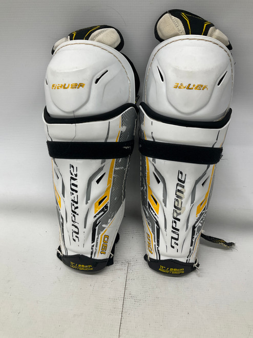 Used Bauer SUPREME 190 Intermediate Shin Guards White 11" 11836-S000019513