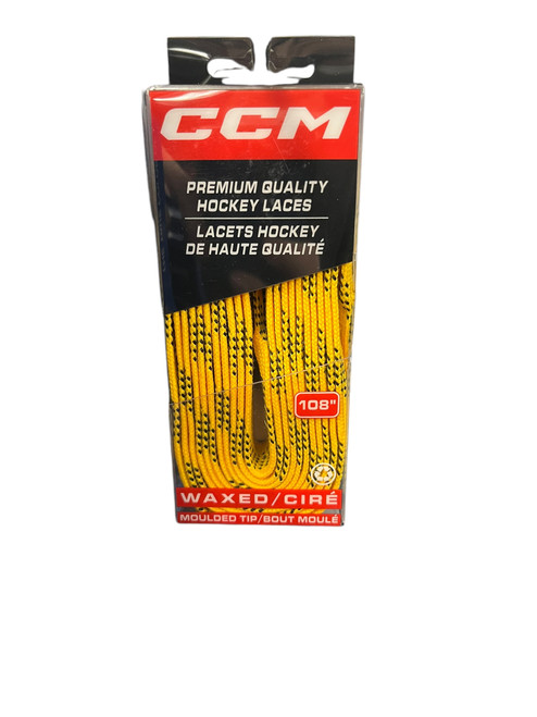 Vist Large View of Product Image Which is New CCM YELLOW WAX 108" LACES